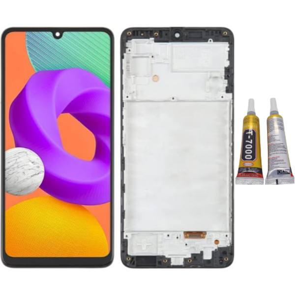 TE Samsung M22 M225 Uyumlu Çıtalı OLED Lcd Ekran  + B7000 - Image 1