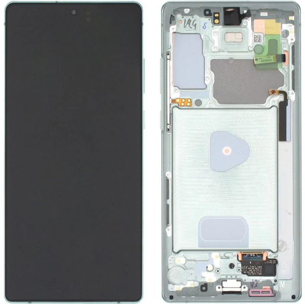 TE Samsung Note 20 5G N981 Uyumlu Çıtalı Lcd Ekran Servis Yeşil - Image 1