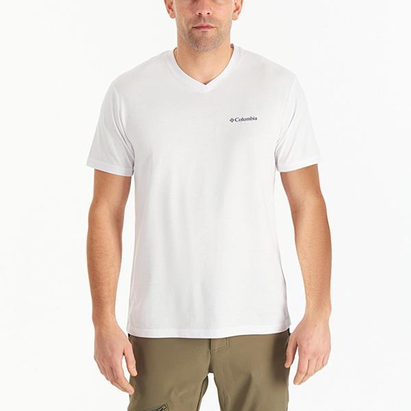 Columbia Cs0288 Csc M Basic Sm Logo Brushed V Neck Ss Tee Erkek T-Shirt - Image 1