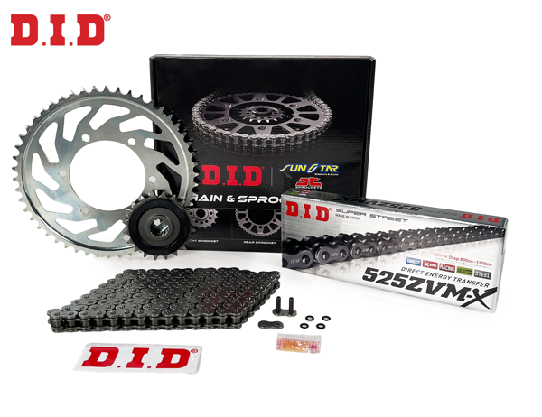 ZİNCİR DİŞLİ SETİ BMW S 1000 R (1000 cc)  (2014-2019) / BMW / S 1000 R / 1000cc / ZİNCİR: DID-525ZVM-X (Çelik)-120 / ÖN  - Image 1