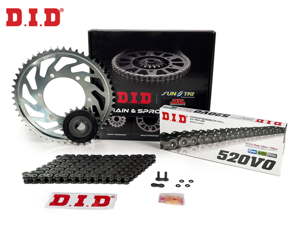 ZİNCİR DİŞLİ SETİ HONDA NC X DCT (750 cc)  (2014-2020) / HONDA / NC X DCT / 750cc / ZİNCİR: DID-520 ORING-112 / ÖN DİŞLİ - Image 1