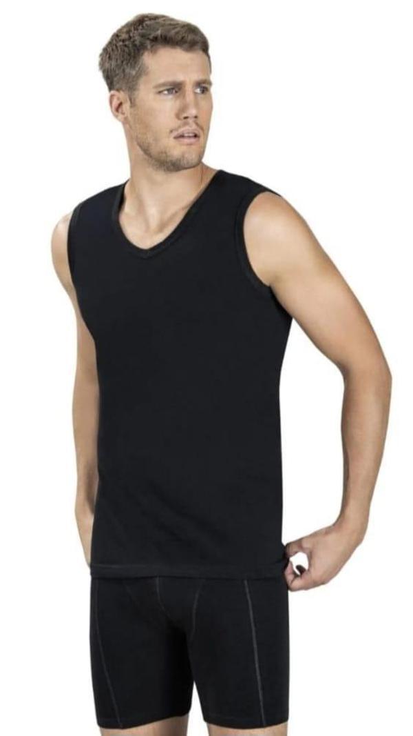 JİBER 115 ERKEK SIFIR KOL V YAKA ATLET TEKLİ - Image 1