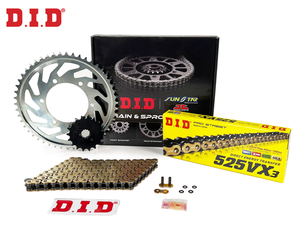 ZİNCİR DİŞLİ SETİ YAMAHA MT-10 / SP (1000 cc)  (2016-2020) / YAMAHA / MT-10 / SP / 1000cc / ZİNCİR: DID-525VX3 (Gold)-11 - Image 1