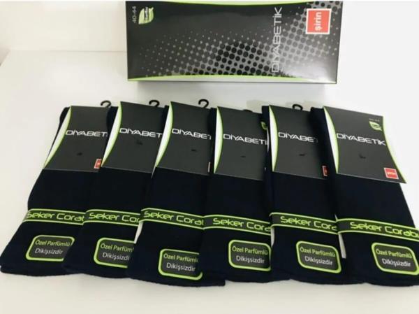 ŞİRİN 8100 ERKEK BAMBU DİYABETİK ŞEKER ÇORAP 6 ADET - Image 1