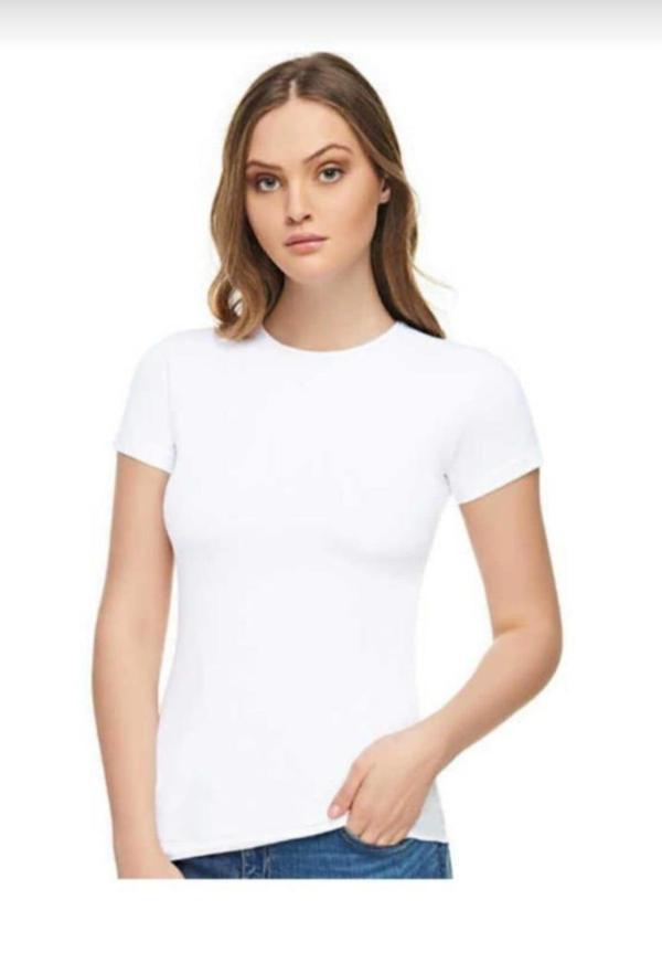 TUTKU ELİT 2202 KADIN ELASTAN SIFIR YAKA YARIM KOL ATLET TEKLİ - Image 1