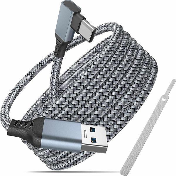 Cosmostech Meta Quest 2 Sanal Gerçeklik Gözlüğü için Link Kablosu 1/2/3/Pro/Pico Uyumlu 3.2 Hızlı Data Kablosu 5m – G - Image 1