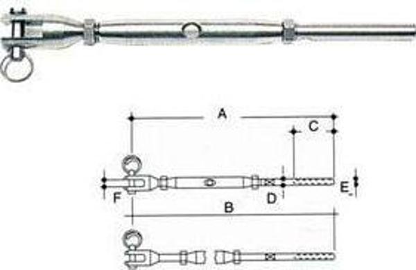 Sıvamalı liftin, AISI 316 paslanmaz çelik Diş Ø 10 mm - Image 1