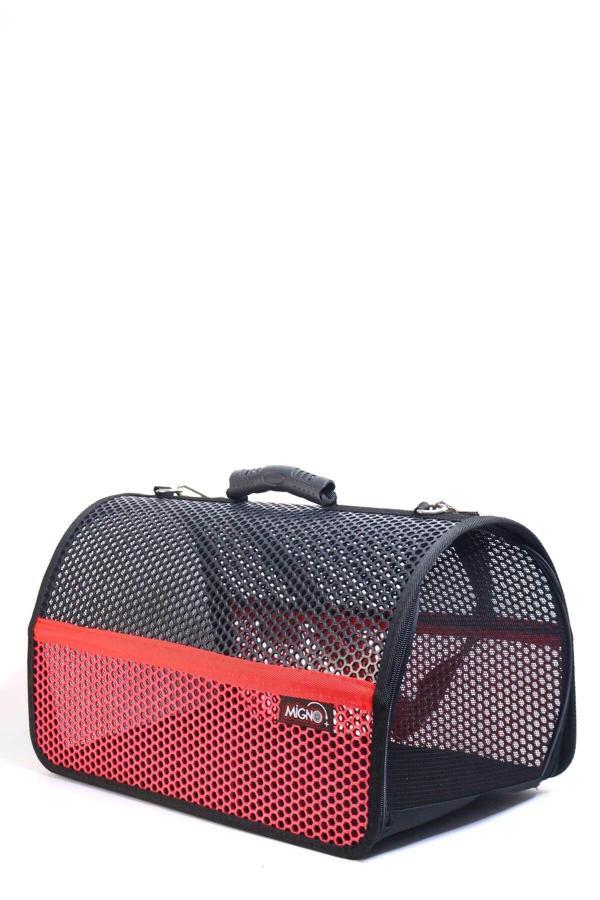 Migno Flybag Voyager Fileli Model Kedi Köpek Taşıma Çantaları - Kırmızı-Siyah - Image 1