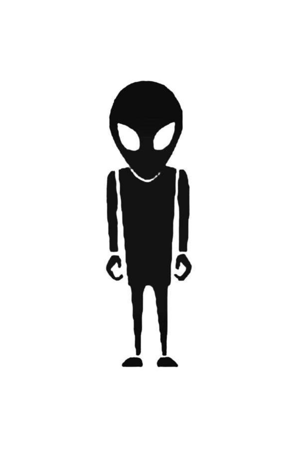 Hediyenebak Alien Uzaylı Asker Araç, Araba, Oto, Motorsiklet, Kask, Laptop, Cam Sticker 20X6 Cm - Image 1