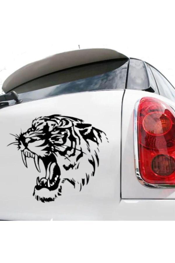 Hediyene Bak Dişli Kaplan Araç, Araba, Oto, Motorsiklet, Kask, Laptop, Cam Sticker 15X14 Cm - Image 1
