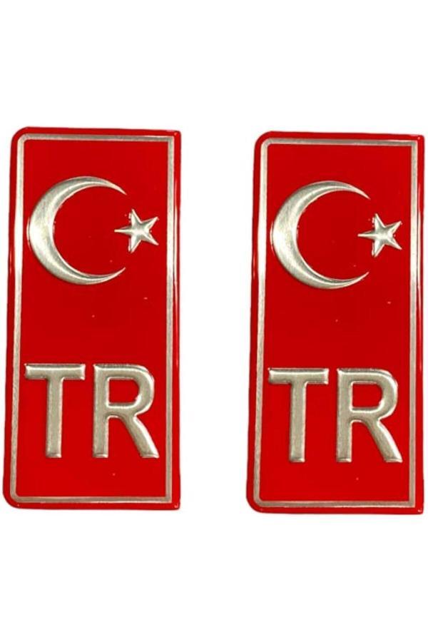 Hediyene Bak Tr Plaka Stıcker 2'Li - Türkiye Plaka Stıcker - Türkiye Plakalık Stickeri Metal - Image 1