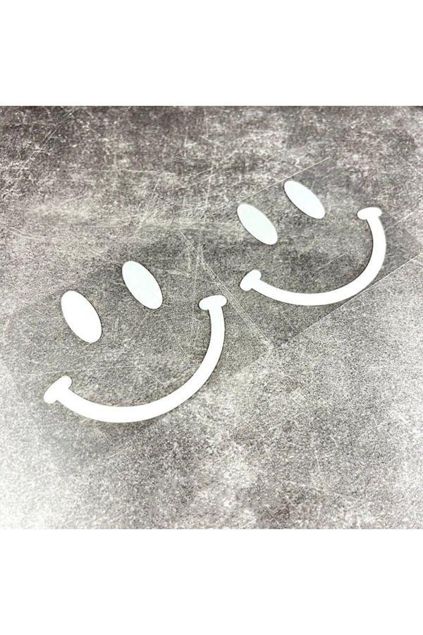 Hediyene Bak Emoji Gülen Yüz Araba, Motorsiklet, Kask, Laptop, Cam, Duvar Sticker 14X10 Cm - Image 1
