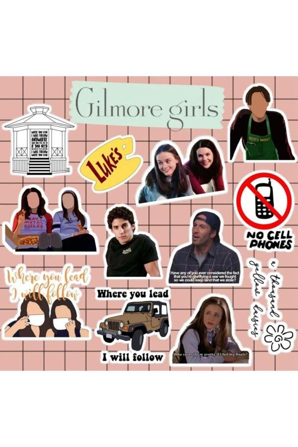 Hediyene Bak Gilmore Girls Sticker Seti Çıkartma, Ajanda Bujo Scrapbook Kolaj Etiket Bullet Journal - Image 1