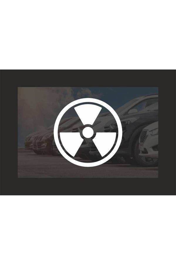 Hediyene Bak Depo Kapağı Radyasyon Araç, Araba, Oto, Motorsiklet, Kask, Laptop, Cam Sticker 12X12 Cm - Image 1