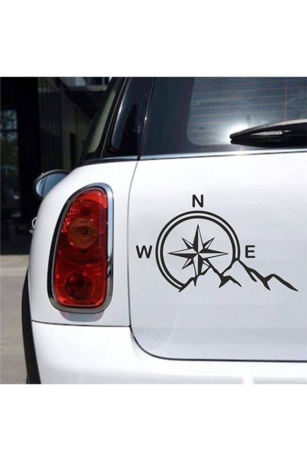 Hediyene Bak Pusula Araç, Araba, Oto, Motorsiklet, Kask, Laptop, Cam Sticker 25X15 Cm - Image 1