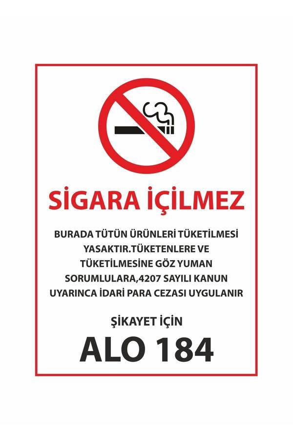 Hediyenebak Sigara İçilmez Uyarı Levhası 25X35 Cm Dekota Levha - Image 1