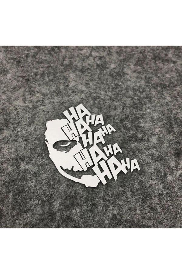 Hediyenebak Joker Ha Ha Ha Araç, Araba, Oto, Motorsiklet, Kask, Laptop, Cam Sticker 20X18 Cm - Image 1