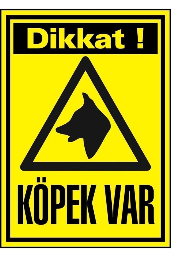 Hediyene Bak Dikkat Köpek Var Uyarı Levhası 21X30Cm - Image 1