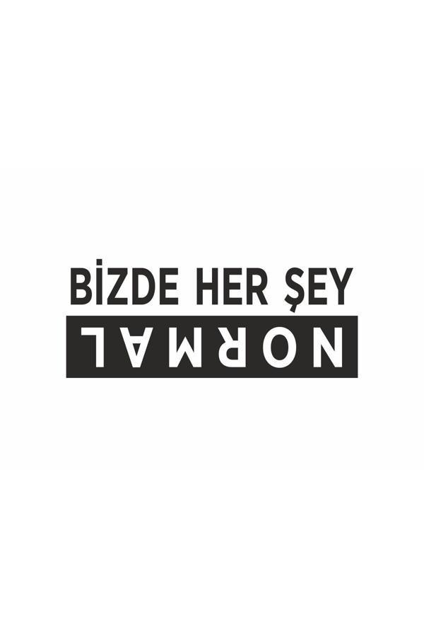 Hediyene Bak Bizde Her Şey Normal Oto Motor Laptop Duvar Folyo Sticker 20X8 Cm - Image 1
