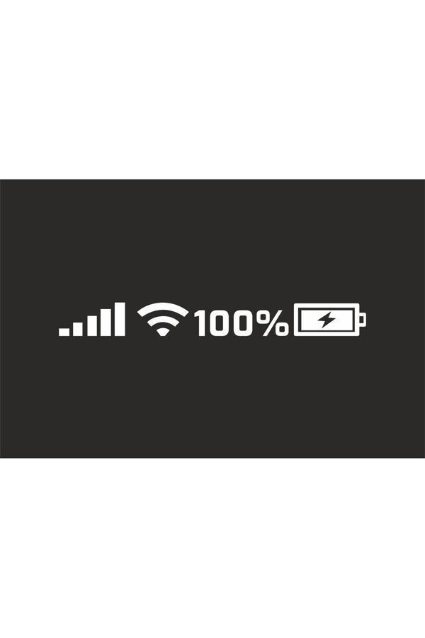 Hediyenebak Batarya Wifi Pil Araç, Araba, Oto, Motorsiklet, Kask, Laptop, Cam Sticker 35X4 Cm - Image 1