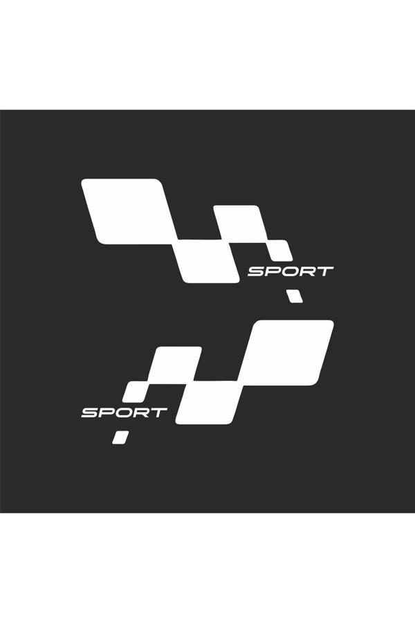 Hediyenebak Sport Damalı Araç, Araba, Oto, Motorsiklet, Kask, Laptop, Cam Sticker 14X6,5 Cm - Image 1
