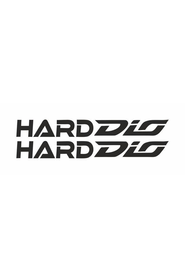 Hediyenebak Harddio Yazılı Araç, Araba, Oto, Motorsiklet, Kask, Laptop, Cam Sticker 35X4 Cm 2'Li - Image 1