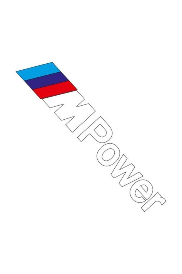 Hediyenebak Bmw /// M Power Sticker Cup Yan Rüzgarlık 44 Cm - Image 1