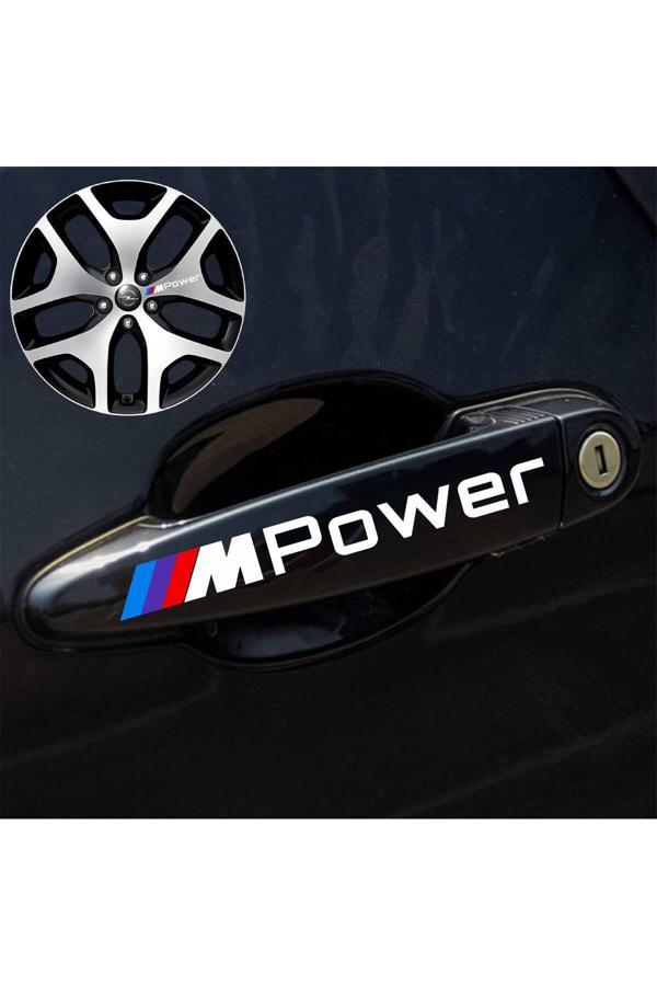 Hediyenebak Bmw /// M Power Kapı Kolu Jant Sticker 1,3X12 Cm 8 Adet - Image 1