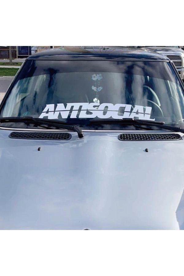 Hediyenebak Antisocial Araç, Araba, Oto, Motorsiklet, Kask, Laptop, Cam Sticker 30X5 Cm - Image 1