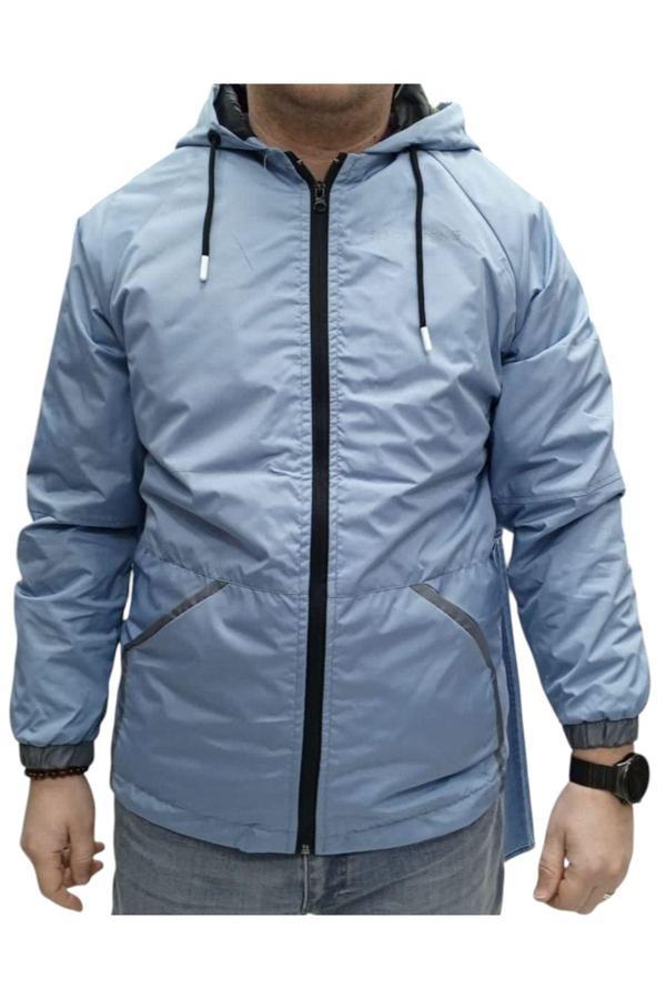 İrem Çocuk Giyim Erkek Çocuk Kapüşonlu Astarlı Açık Mavi Yağmurluk - Image 1