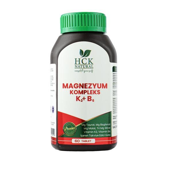 Hck Natural Magnezyum Kompleks + K2 + B6 60 Tablet - Image 1