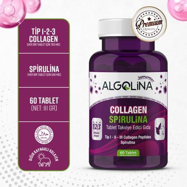 Algolına Collagen Spırulına 60 Tab - Image 1