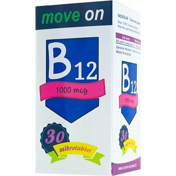 Move On B12 1000 Mcg 30 Mikrotablet - Image 1