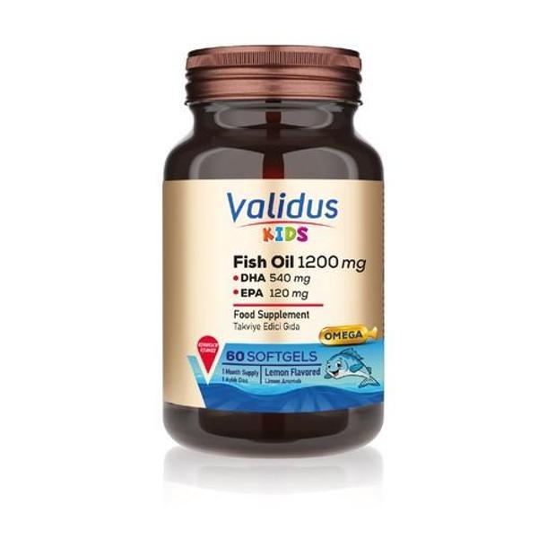 Valıdus Kıds Fısh Oıl 1200 Mg 60 Softgel - Image 1