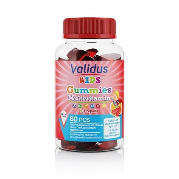 Valıdus Kıds Multıvıtamın 60 Gummıes (Bovıne Gelatın) - Image 1