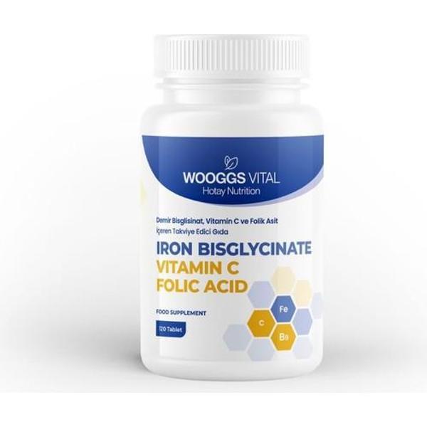 Wooggs Vıtal Iron Bısglycınate Vıtamın C Teg 120 Tablet - Image 1