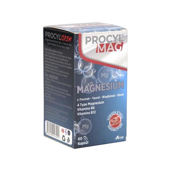 Procyl Mag 4 Form Magnezyum B6, B12 60 Kapsul - Image 1