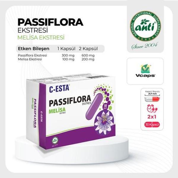 Passıflora C-Esta 30 Kapsul (Passıflora-Melısa) - Image 1