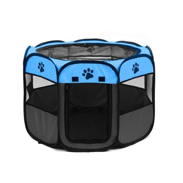 Nunbell Pet Tent Köpek Oyun Alanı 90 x 90 x 60 cm Mavi - Image 1