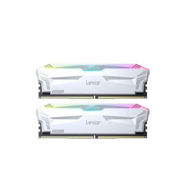Lexar Ares White RGB 32GB (2x16GB) 6400MHz CL32 DDR5 Gaming Ram (LD5EU016G-R6400GDWA) - Image 1