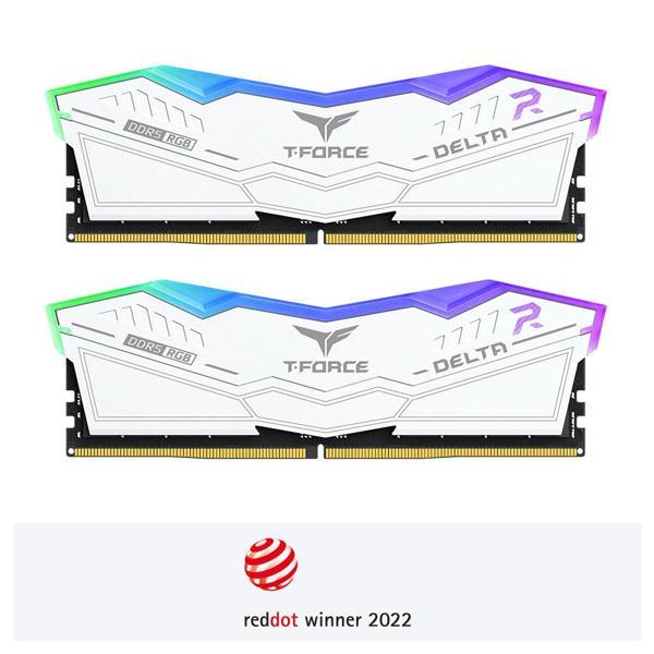 Team T-Force DELTA RGB 32 GB (2X16GB) 5600 MHz DDR5 CL38 Beyaz Gaming Ram (FF4D532G5600HC38GDC01) - Image 1