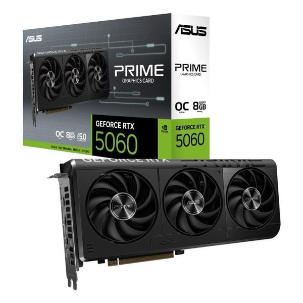 ASUS PRIME GeForce RTX 5060 8GB OC Edition PRIME-RTX5060-O8G-GAMING GDDR7 128Bit Gaming (Oyuncu) Ekran Kartı - Image 1