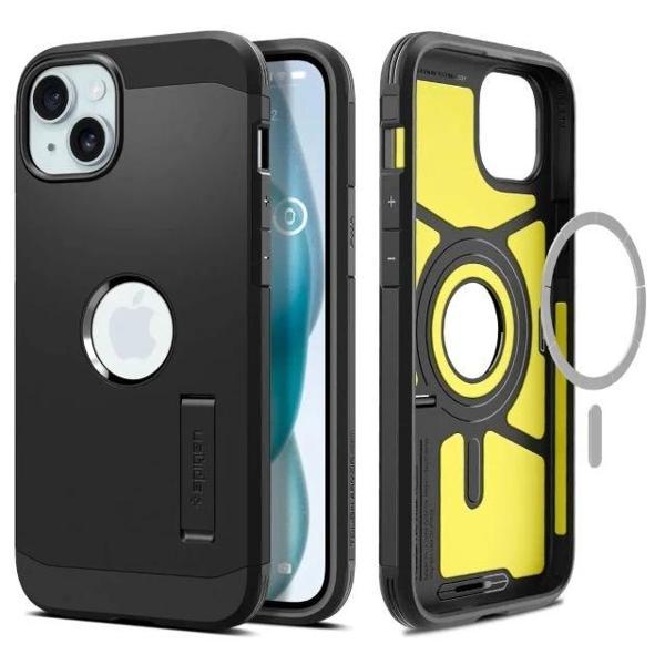 Spigen iphone 15 Pro Max Manyetik Tough Armor MagFit Kılıf Black iPhone 15 - Image 1