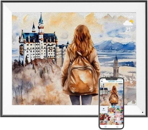 Fullja Büyük Akıllı Dijital Fotoğraf Çerçevesi 16.2" 32 GB - Image 1