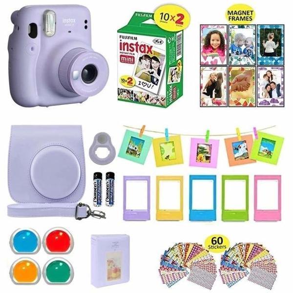 Fujifilm Instax Mini 11 Anlık Kamera Taşıma Çantası/Değer Paketi (20 Sayfa) - Mor Standard Packaging - Image 1