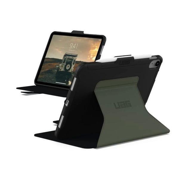 UAG iPad 10.9” 10. Nesil 2022 Ayarlanabilir Standlı Kılıf Scout Folio - Black/Olive - Image 1