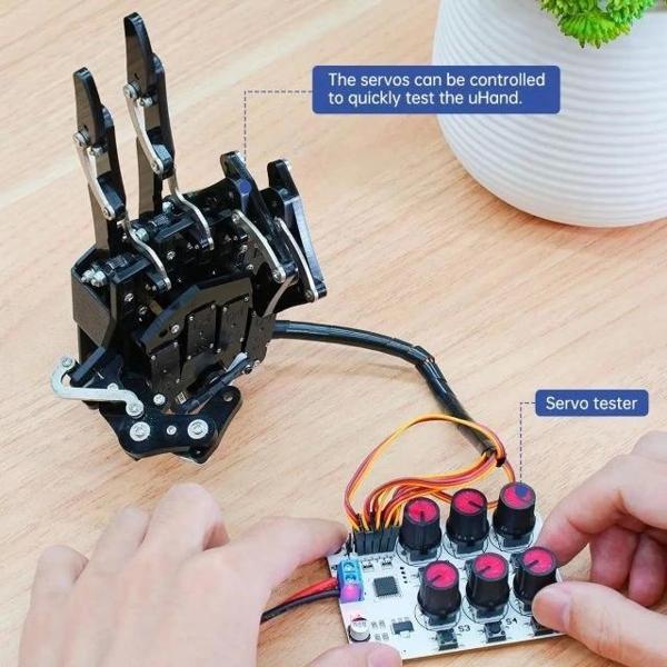 LewanSoul Robot El Beş Parmak Biyonik Robot Mekanik Kol DIY Right Hand with Tester - Image 1