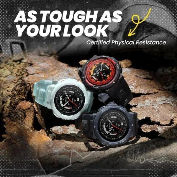 Amazfit T-Rex Pro Akıllı Saat Lava Black Active Edge - Image 1