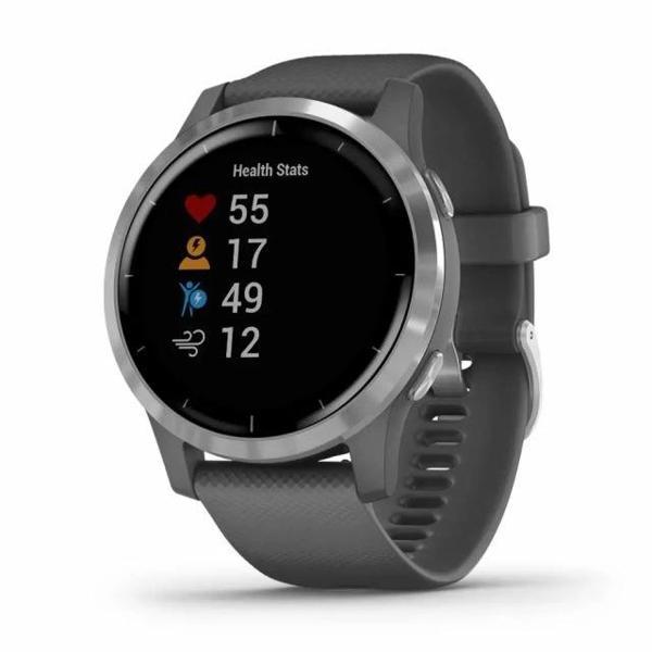 Garmin Vivoactive 4 Akıllı Saat Silver with Gray Band 45mm Smartwatch - Image 1