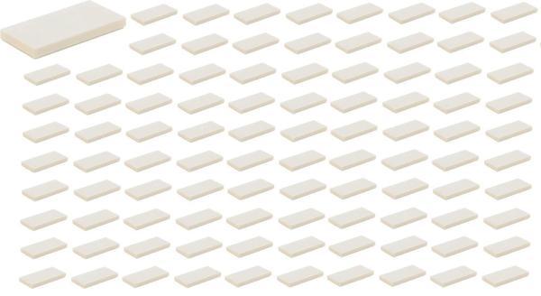 100 Adet LEGO 2x4 Düz Beyaz Fayans Parçası - Yedek Parça - Image 1